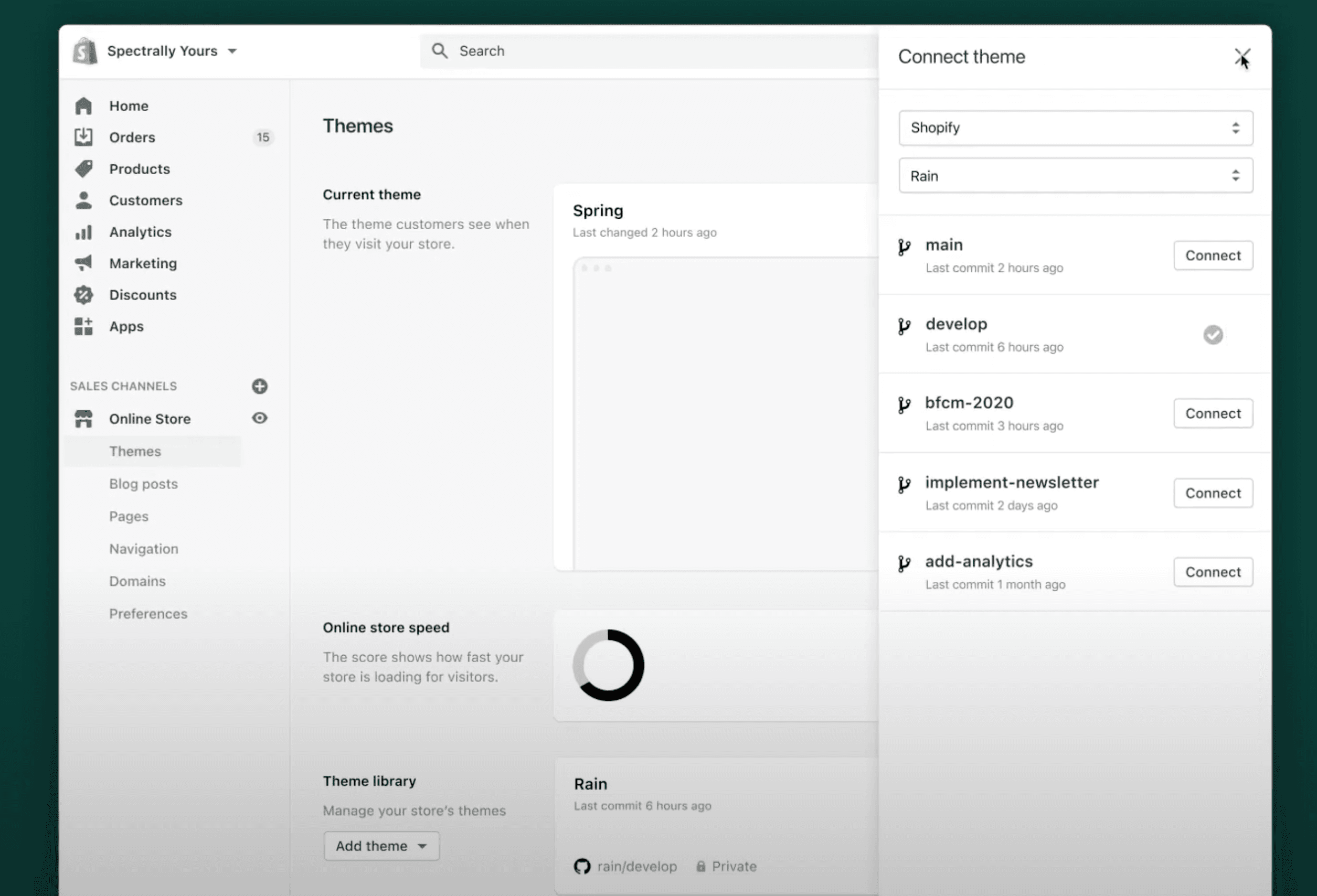 Shopify GitHub Integration